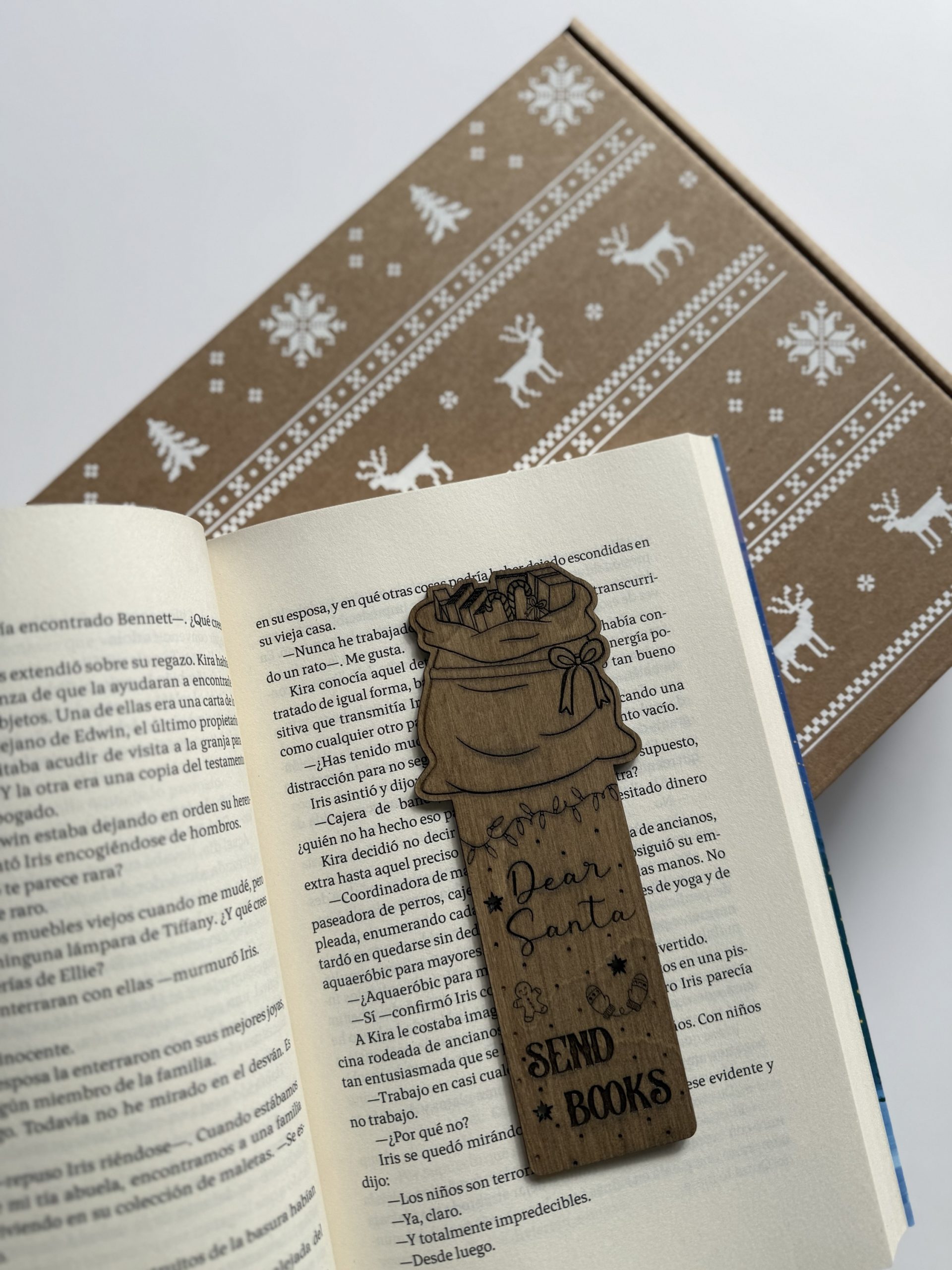 Marcapáginas Madera Navideño - Imagen 2